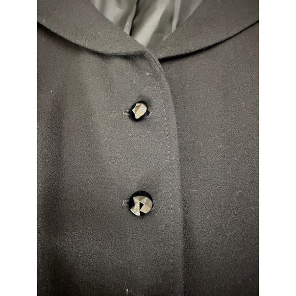 ESCADA Womens Black Jacket Blazer NEW Wool RUFFLES DOUBLURE VINTAGE Size 42 - Picture 7 of 11